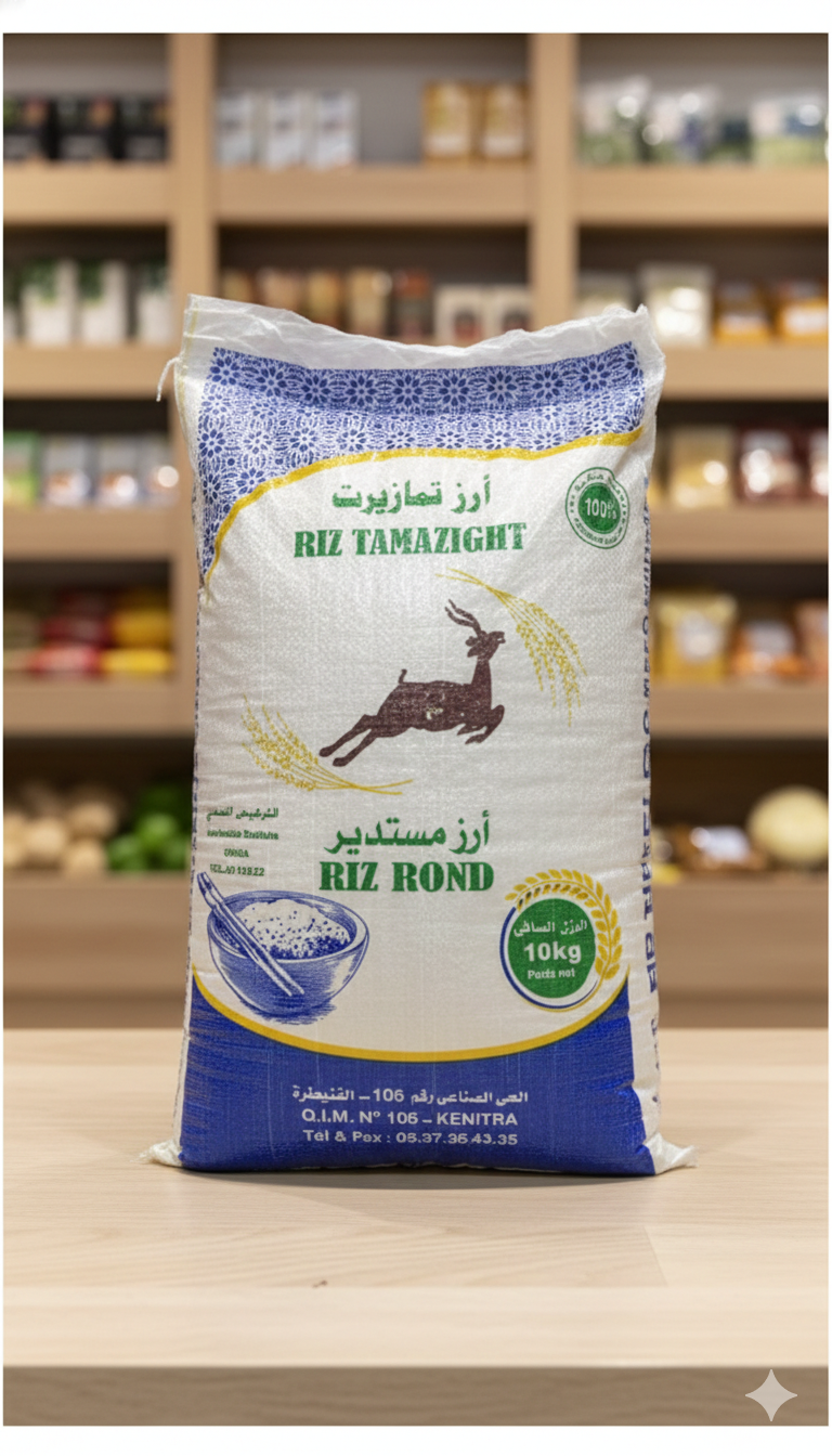 Sac de riz rond marocain 10kg